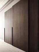 Land wooden sliding wardrobe with grooves