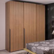 Land honeycomb wardrobe with wooden sliding doors