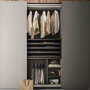 Case Wood sliding wardrobe can be equipped with additional interior fittings