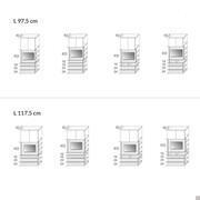 Pacific wardrobe with TV panel with doors and drawers - Models and measurements