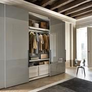 Slate gloss lacquered sliding closet with handles Mia 2