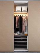 Louisiana Pacific sliding wardrobe with upholstered doors, practical and functional