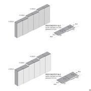 Specific scheme and measurements for the Louisiana sliding wardrobe