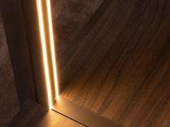 LED light incorporated into the metal dividing side panel