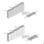 Diagram and specific measurements of the Virginia sliding wardrobe