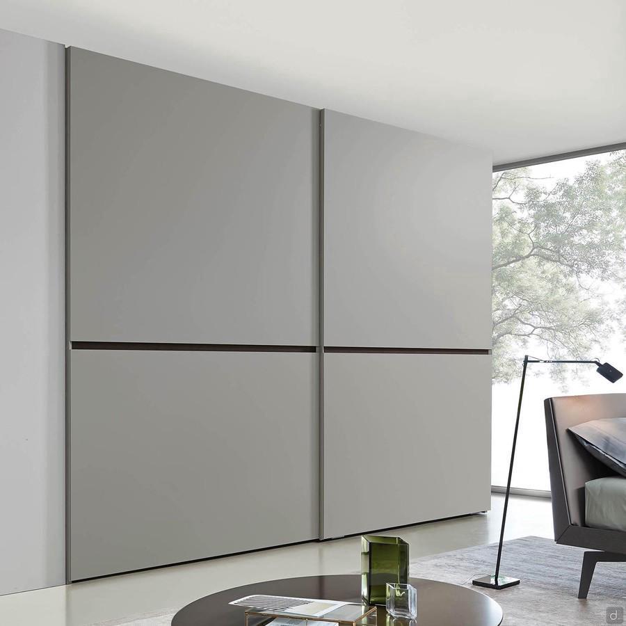 Arkansas sliding door wardrobe with horizontal recess grip creating a pleasant contrast of materials