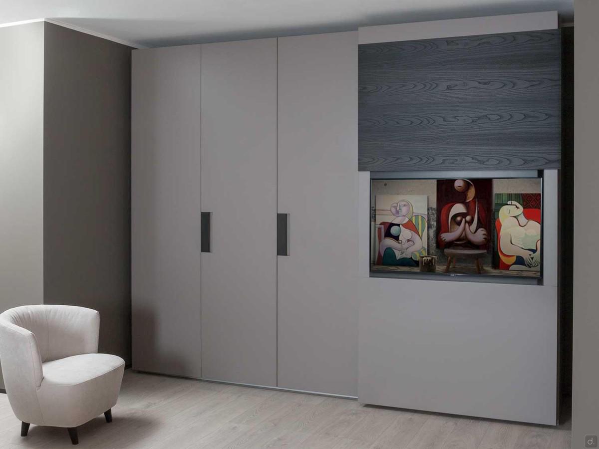 Ciak TV wardrobe with sliding panel