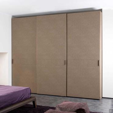 Louisiana Pacific sliding wardrobe with upholstered doors