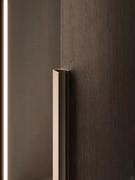 Detail of the tall nickel-painted metal handle Minima