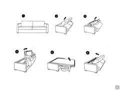 Camelia sofa bed - Scheme to correctly open the bed mechanism 