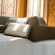 Detail of the shaped backrest of the deisgn sofa bed Jeremie Evo