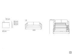 Sofa bunk bed Granadilla - Measurements