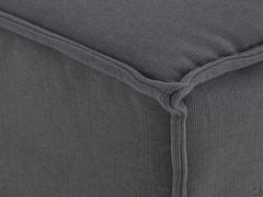 Detail of the fabric cover with protruding piping