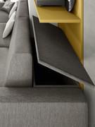 Storage box, entirely upholstered to match the sofa