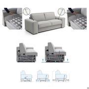 Clean Up System: the levers that are hidden in the structure enable a simple opening of the sofa bed when in need of hosting a friend or a relative for the night