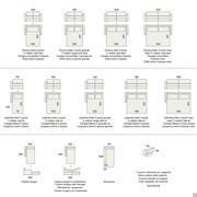 Derek sofa bed - models and measurements (shaped corner arm)