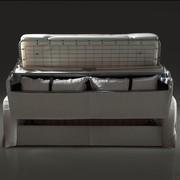 Backrest with practical storage box where to set pillows and blankets