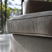 Embossed profile detail of the seat cushions