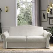 Rupert classic sofa bed in white fabric