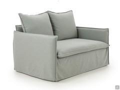 Sofa bed Gilles upholstered in Imperia gray fabric