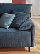 Focus on the cushion armrest, folded onto the Block seat