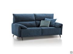 Brera sofa bed with high, comfortable backrests, seen here with the thin folding armrests