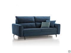 Sofa bed Brera with straight armrests and traditional seat cushions