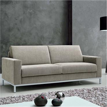 Gelsomino with 2 seater linear contemporary design covered in fabric