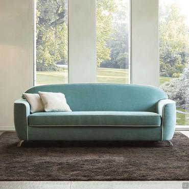 Charles by Milano sofa bed with folding backing in '50s style