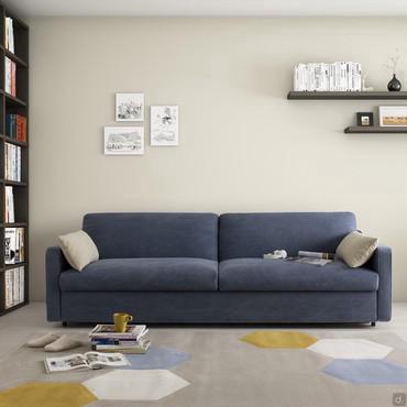 Julian narrow space-saving sofa bed with horizontal mattress