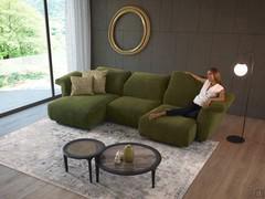 Nevis sofa with excellent comfort and ideal for relaxing moments thanks to its sliding seat and reclining armrests and backrests