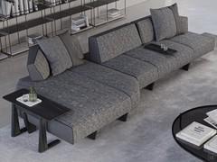 Sofa with Leyton relaxing peninsula and backrests with mechanism that retracts to utilise the entire seating space