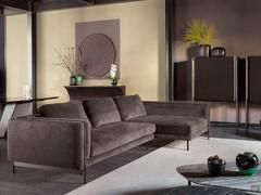 Shanghai sofa with a peninsula by Cantori, with fabric upholstery