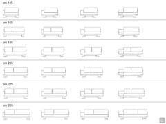 Antibes Sofa - summarising diagram of the end elements