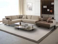 Antibes modern corner sofa with tall legs