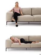 High seating comfort offered by the sofa Richmond thanks to the feather padding and 30 cm armrest