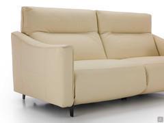 Relaxing sofa Prado in linear two-seater version, upholstered in Panama leather