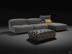 Sofa with chaise longue Monterey with backrests reclining in different positions