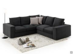 Corner sofa Hyeres with seats and back cushions of the same size