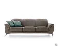 Newport sofa with high feet, cm 242 with 3 seat cushions