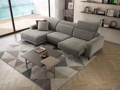 Newport modern sofa with high feet and pull-out seats