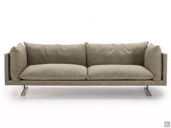 Aker fabric sofa with high metal feet