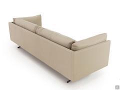 Rear view of the Aker sofa with leather upholstery