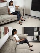 Seating proportions and ergonomics of the Aker sofa