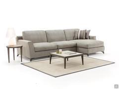 Elwood sofa with chaise longue and fabric cover