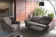 Armchair Icaro fabric recliner with matching armchair