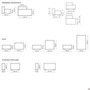 Diagrams and measurements of the Peanut B sectional sofa