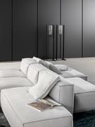 Sofa Peanut B by Bonaldo, with central elements, backs, armrests and ottoman to be freely composed 