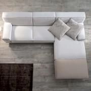 Aliseo sofa with chaise longue and matching ottoman