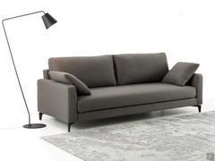 Linear sofa Harold upholstered in dark gray Amsterdam fabric